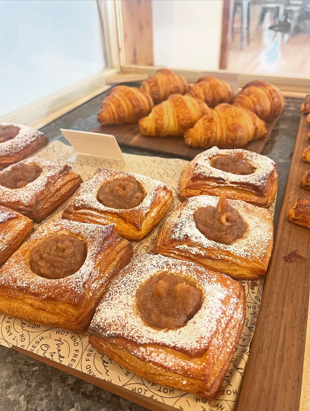 An almond-topped danish pastry