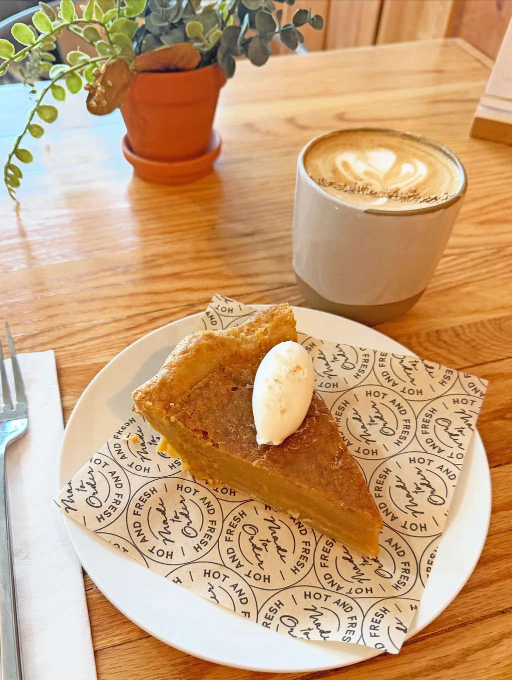 A slice of Vermont maple cream pie